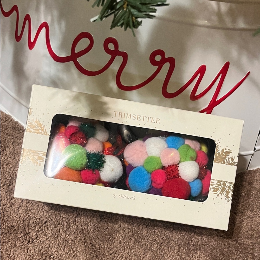 Trimsetter Holiday Pom Pom Ornaments - Multicolor